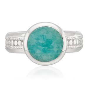 Anna Beck Amazonite Circle Cocktail Ring - size 7